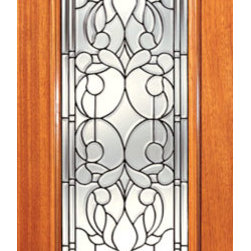 Full Lite Floral Scrollwork Glass, Exterior Single Door - Front Doors