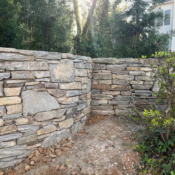 Double Sided Field Stone Wall in Bethesda MD