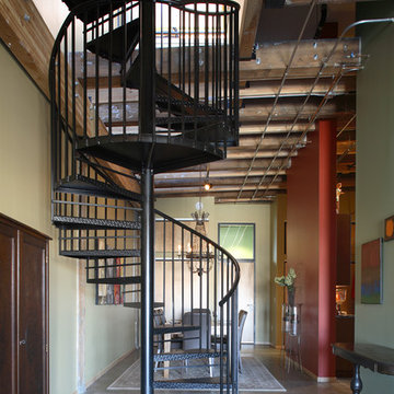 Spiral stair to the guest room