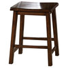 Liberty Furniture Cabin Fever Sawhorse Counter Height Stool in Brown, Dark Wood