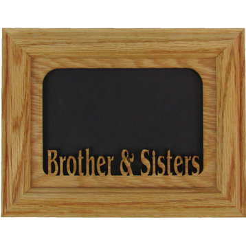 Brother and Sisters Oak Picture Frame and Oak Matte, 5"x7"