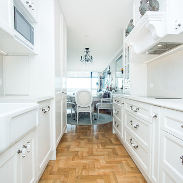 Galley Kitchen in French Provincial Style