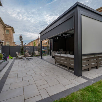Backyard Transformation | Cabana, Outdoor Kitchen & Privacy Fence