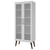 Accentuations Serra 2.0- 5-Shelf Bookcase and Splayed Wooden Legs