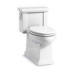 Kohler Tresham 1-Piece Compact Elongated 1.28 GPF Toilet, Left-Hand Lever, White