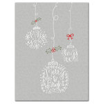 DDCG - "Merry and Bright" Christmas Ornaments Canvas Wall Art, 18"x24" - Spread holiday cheer this Christmas season by transforming your home into a festive wonderland with spirited designs. This "Merry and Bright" Christmas Ornaments 18x24 Canvas Wall Art makes decorating for the holidays and cultivating your Christmas style easy. With durable construction and finished backing, our Christmas wall art creates the best Christmas decorations because each piece is printed individually on professional grade tightly woven canvas and built ready to hang. The result is a very merry home your holiday guests will love.