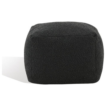 Safavieh Couture Samuels Boucle Pouf, Black