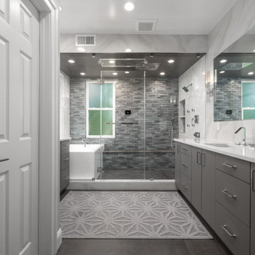Aqua Oasis: Open Modern Bathroom with Wet-room