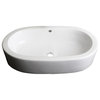 American Imagination 25.25"W Bathroom Vessel Sink Set, White