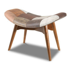 ОТТОМАНКА CONTOUR, КОРИЧНЕВЫЙ ПЭЧВОРК/КОРИЧНЕВЫЙ