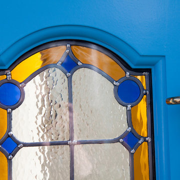 Blue Stained Glass Door