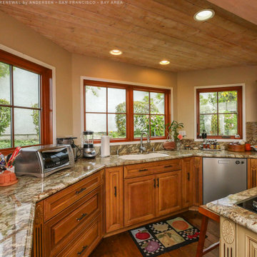 New Wood Windows in Gorgeous Kitchen - Renewal by Andersen San Francisco Bay Are