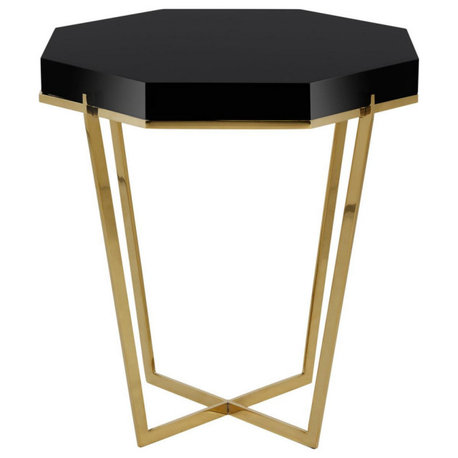 Canton Metal End Table Black