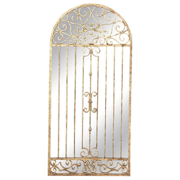 Gold Garden Gate Design Wall Mirror