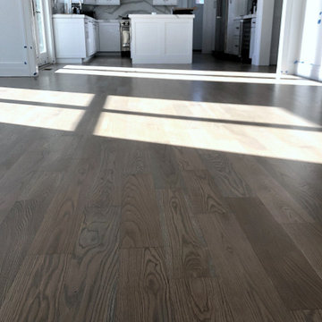 DIX HILLS: 5" WHITE OAK INSTALLED & FINISHED WITH 4 PART CUSTOM STAIN