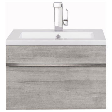 Trough Collection 24" Wall Mount Modern Bathroom Vanity