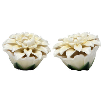 Daisy Salt and Pepper Shakers, Set of 2