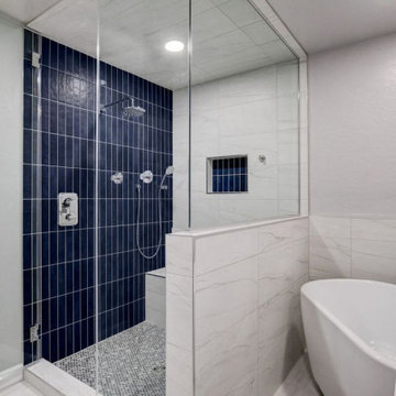 North Summerlin Deep Blue Master Bathroom