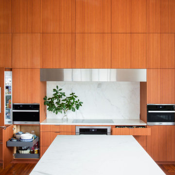 Hidden Storage in Cabinet Wall