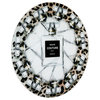 "Haute Couture" Round Wall Art Frameless Free Floating Tempered Glass