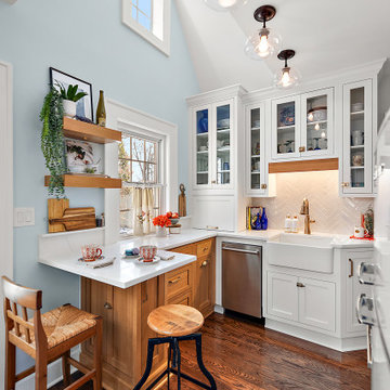 Starmark Inset Gillette Kitchen in Maple Bistro White & QWSO Oregano