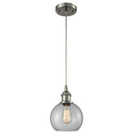 Innovations Lighting - Athens 1-Light LED Mini Pendant, Brushed Satin Nickel, Glass: Clear - A truly dynamic fixture, the Ballston fits seamlessly amidst most decor styles. Its sleek design and vast offering of finishes and shade options makes the Ballston an easy choice for all homes.