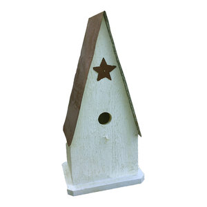 Pine Wood Corncrib Bird House Farmhouse Birdhouses By