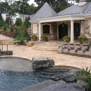 Backyard Resort Area & Tennis Court