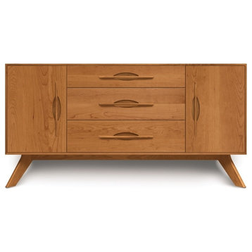 Copeland Audrey 1 Door On Either Side Of 3 Drawers Buffet, Natural Cherry