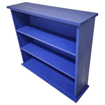 3 Shelf Bookcase, Solid Wood Bookshelf, Solid Royal