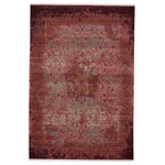 Jaipur Living - Vibe by Jaipur Living Enyo Medallion Area Rug, Red/Pink, 8'x10'6" - Inspired by the vintage perfection of sun-bathed Turkish designs, the Zefira collection showcases detailed traditional motifs that have been updated with on-trend, saturated colorways. The Enyo rug boasts an erased medallion in vibrant tones of red, pink, gold, and beige. This power-loomed rug features cotton fringe detailing, a natural result of weft yarns, that echoes hand-knotted construction and adds brilliant texture to the plush, durable polypropylene pile.