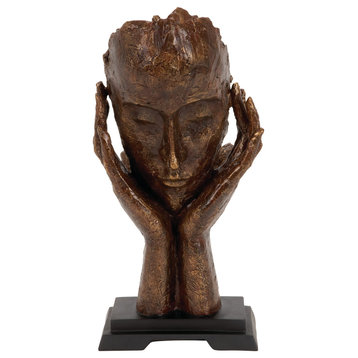 Traditional Brown Polystone Sculpture 58269