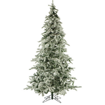 Flocked Mountain Pine Christmas Tree, 9', Without Lights