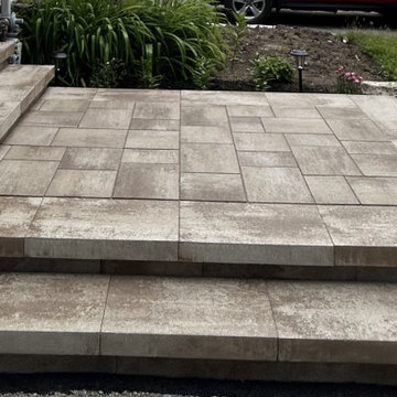 Modern Front Entrance Steps, Bistro Patio