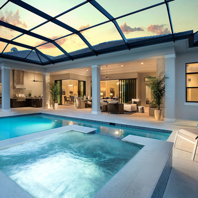 Inspiration for a large contemporary home design remodel in Other