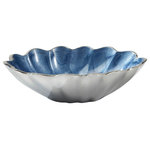 Julia Knight - Peony 5" Oval Bowl, Azure - Fill your home with beauty. Just like the Peony, Julia Knight��_s serveware pieces are beautiful, but never high maintenance! Knight��_s romantic Peony Collection is known for its signature scalloped edges that embody the fullness, lushness and rounded bloom of nature��_s ��_Queen of Flowers��_. The Peony has been cherished for centuries and is known worldwide for symbolizing prosperity, honor, good fortune & a happy marriage! Handcrafted and painted by artisans, this 5��_ Oval Bowl is a great piece crackers, candy, dips or even jewlry! Mix and match all of the remarkable colors in the Peony Collection or pair with pieces from Julia Knight��_s Floral, Classic or By the Sea Collections!