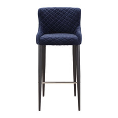 Moe's Home Collection - Etta Bar Stool, Dark Blue - Bar Stools and Counter Stools
