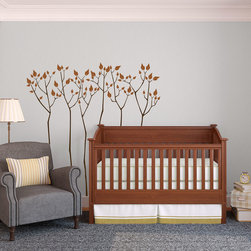 Sapling Tree With Leaves - Wall Decals