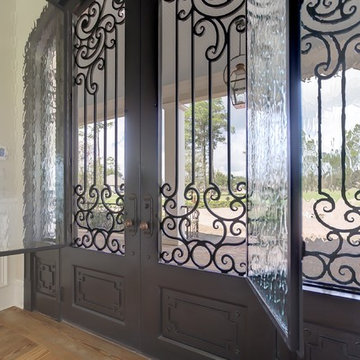 Custom Wrought Iron & Glass Doors