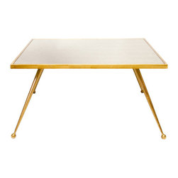Worlds Away Arden Gold Leafed Coffee Table - Coffee Tables