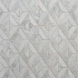 Lucca Roma in White Venatino - Mosaic Tile