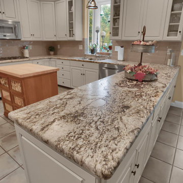 Leathered Blue Dunes Kitchen
