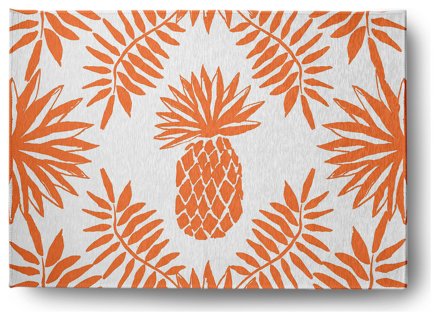 Pineaaple Insoired Rug 2' x 3' Pineapple Leaves Spring Chenille Indoor/Outdoor Rug, 5'x7 ...