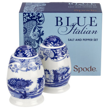 Spode Blue Italian Salt and Pepper Shakers Set, 3 Inch