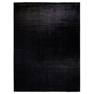 Fine Vibrance, One-of-a-Kind Hand-Knotted Area Rug Black, 9' 1" x 12' 3"