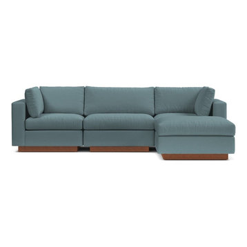 Taylor Plush 4-Piece Modular Chaise Sectional Sofa, Cloud Velvet