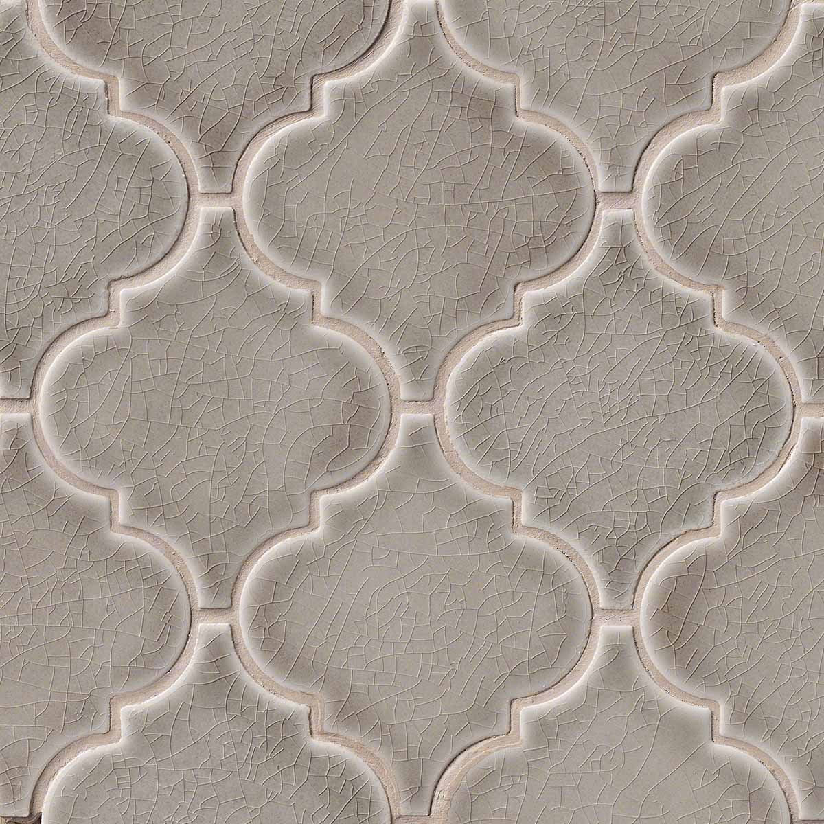 Dove Gray Arabesque Mosaic Tiles BACKSPLASH POLISHED FINISH by HIGHLAND PARK
