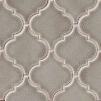 Dove Gray Arabesque Mosaic Tiles BACKSPLASH POLISHED FINISH by HIGHLAND PARK