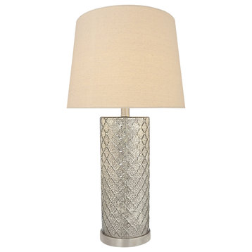 Aspen Creative 40200-11, 28-1/2" High Glass Table Lamp, Mercury