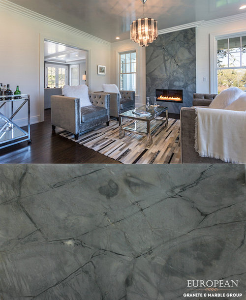 Nuvolato Quartz Fireplace